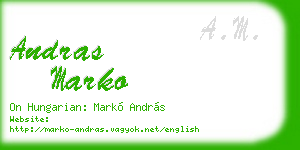 andras marko business card